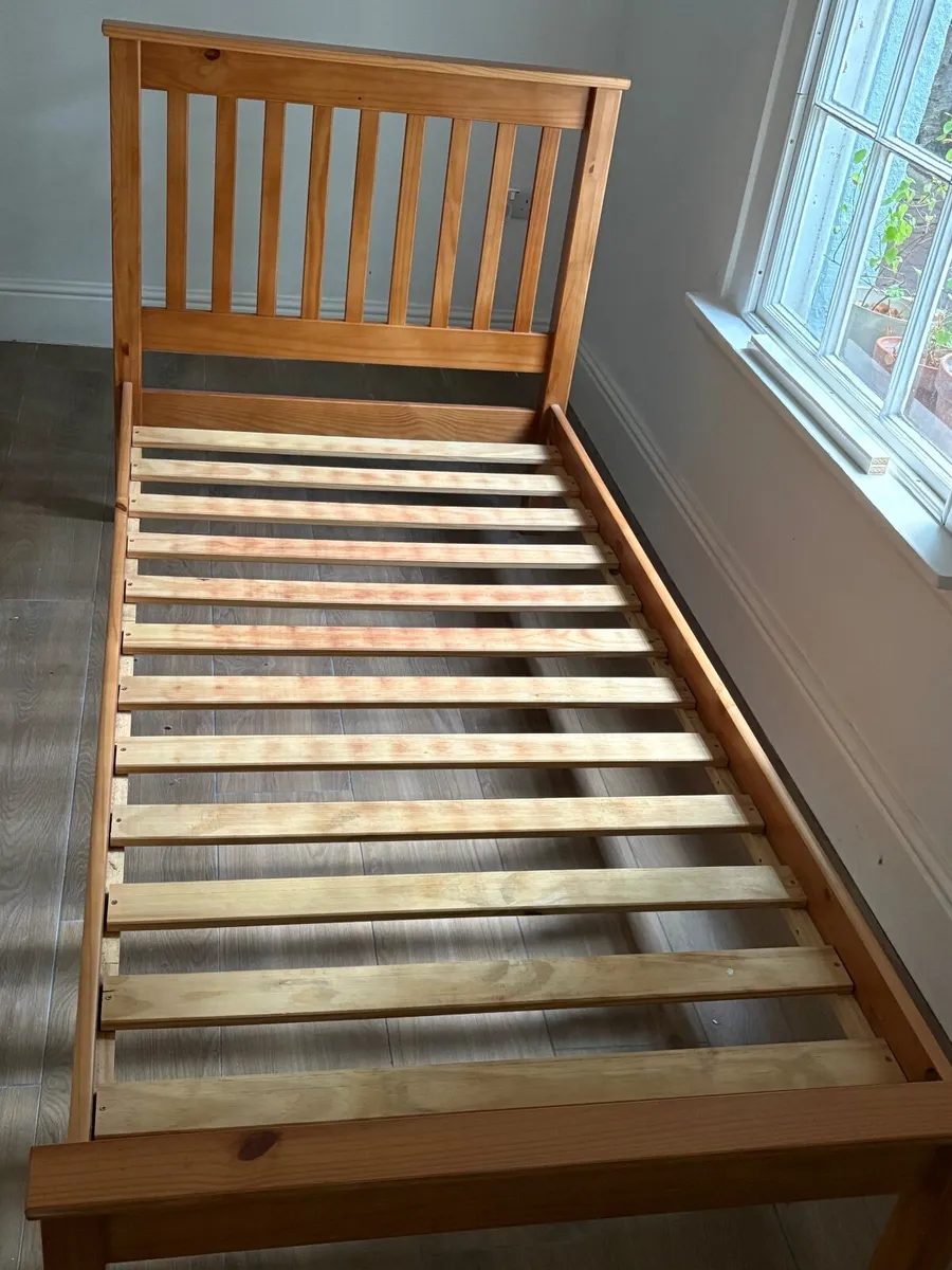 Wooden single bed frame - Image 1