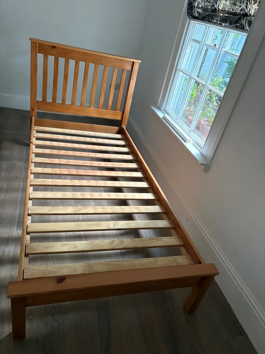 Wooden single bed frame - Image 3