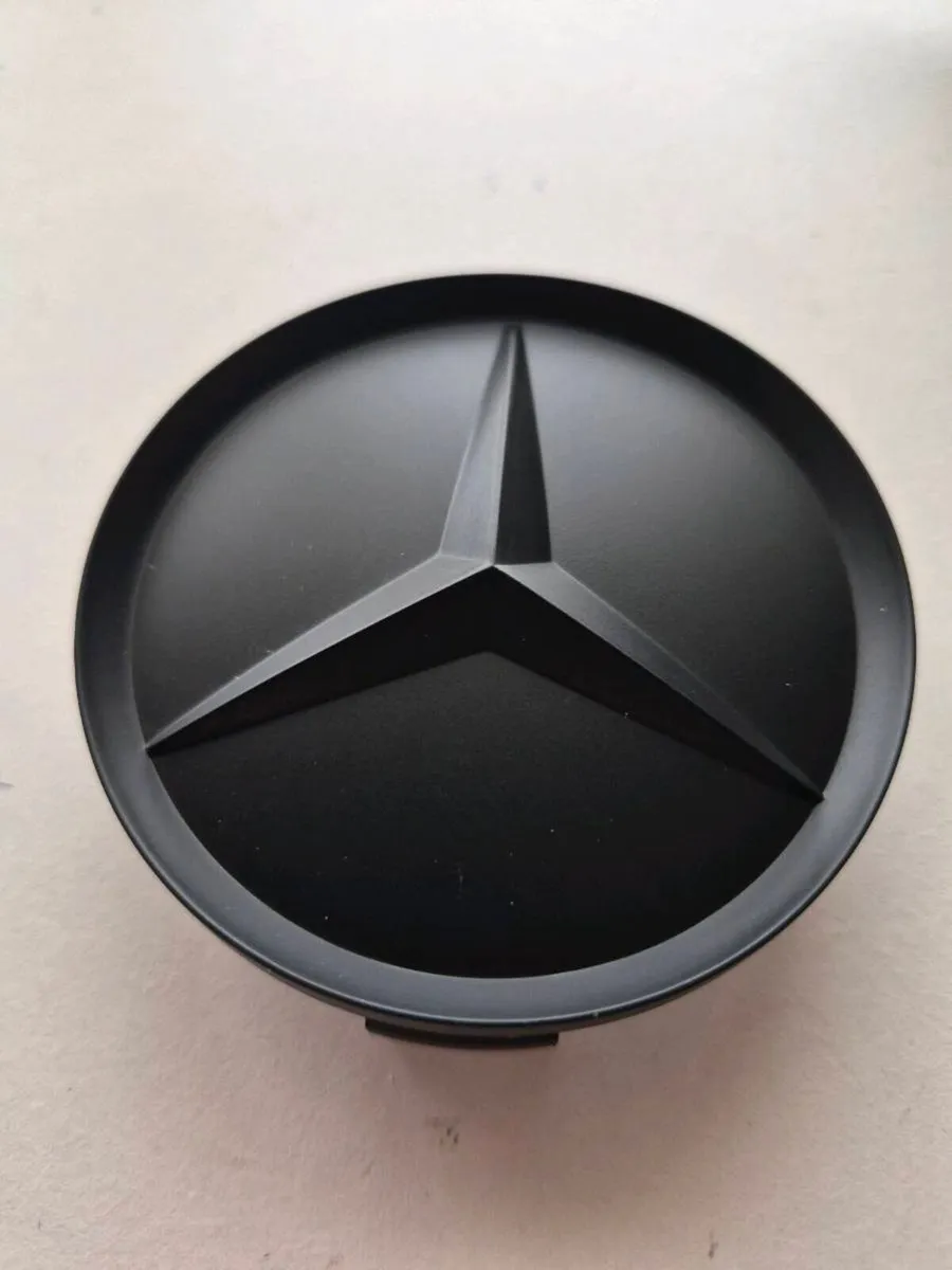 Gloss Black Mercedes Caps - FREE POST - Image 2