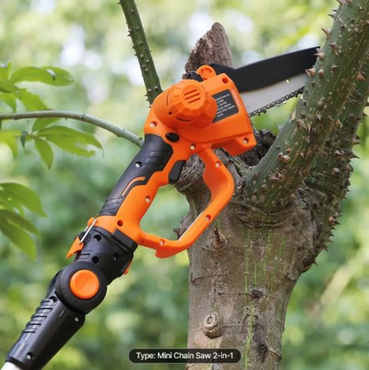 2-in-1 Cordless Pole Saw & Mini Chainsaw, 20V 2Ah - Image 4