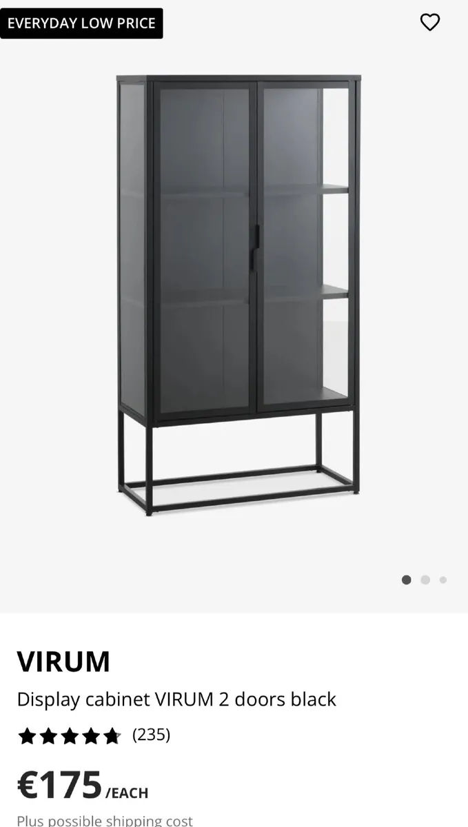 Black Jysk Glass Case - Image 3