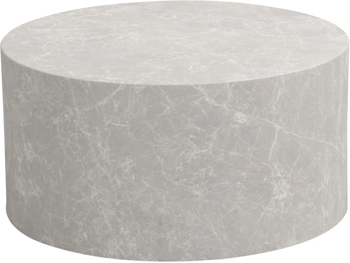 Round Coffee Table 60cm Sand Stone Effect Modern M - Image 3
