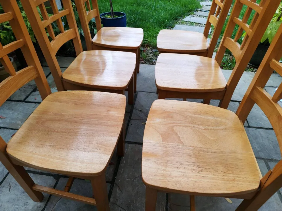 6 kitchen dining chairs - Image 2