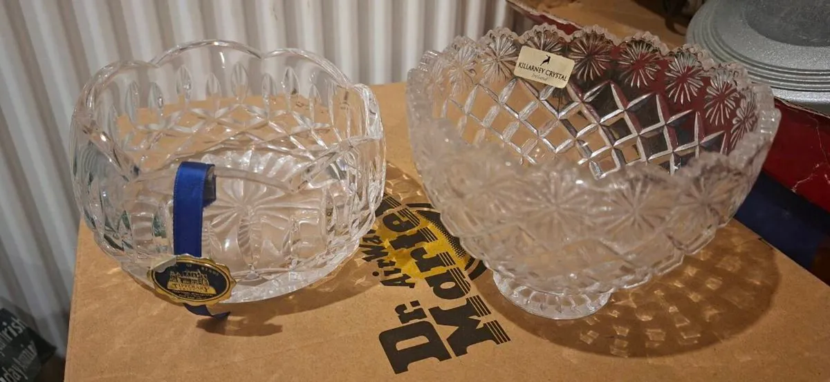 Tipperary & Killarney Irish Crystal Bowls - Image 1