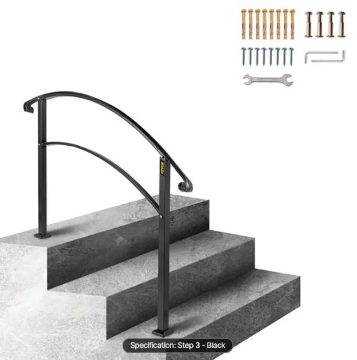 Handrails for Outdoor Steps,Fit 1or3 Steps Outdoo - Image 1