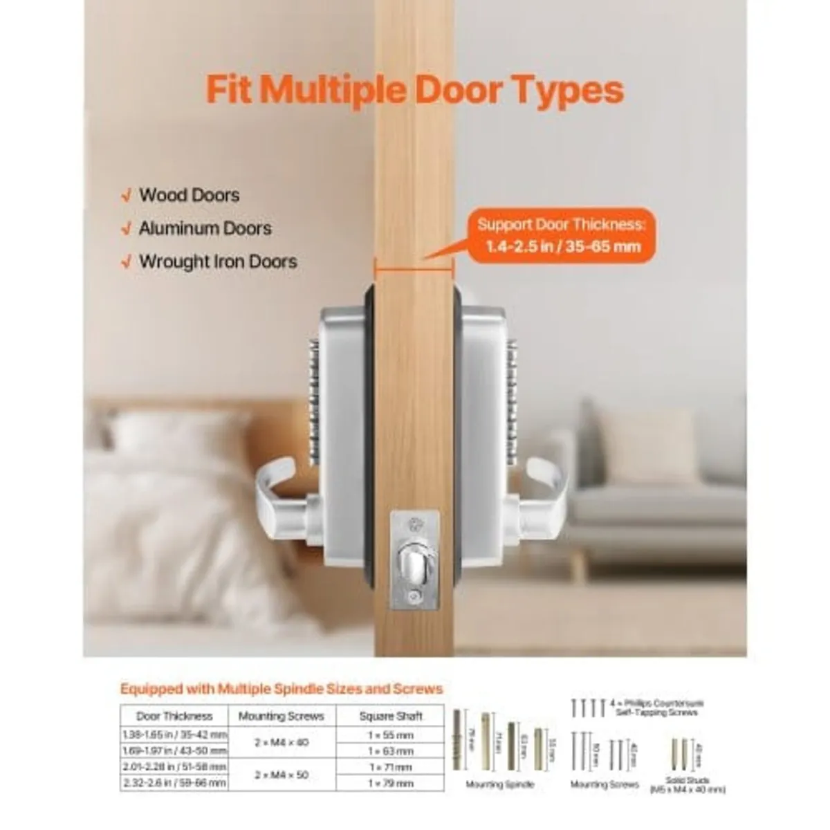Mechanical Keyless Entry Door Lock, 14 Key Mechani - Image 2