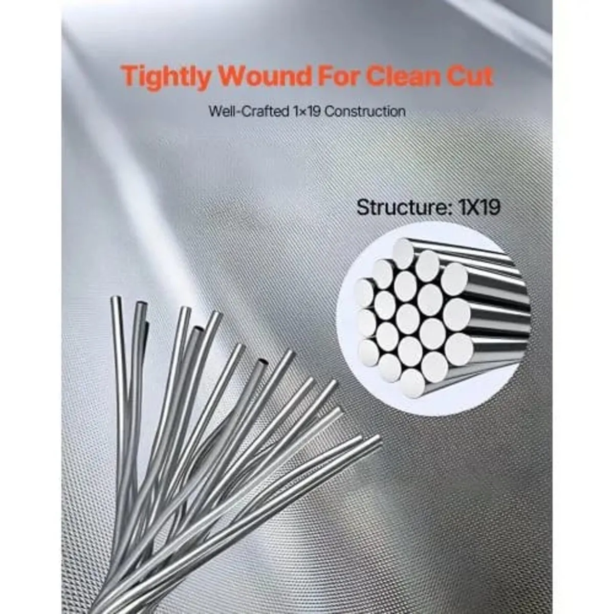 316 Stainless Steel Cable 0.32 cm (1/8") 1x19 Stee - Image 3