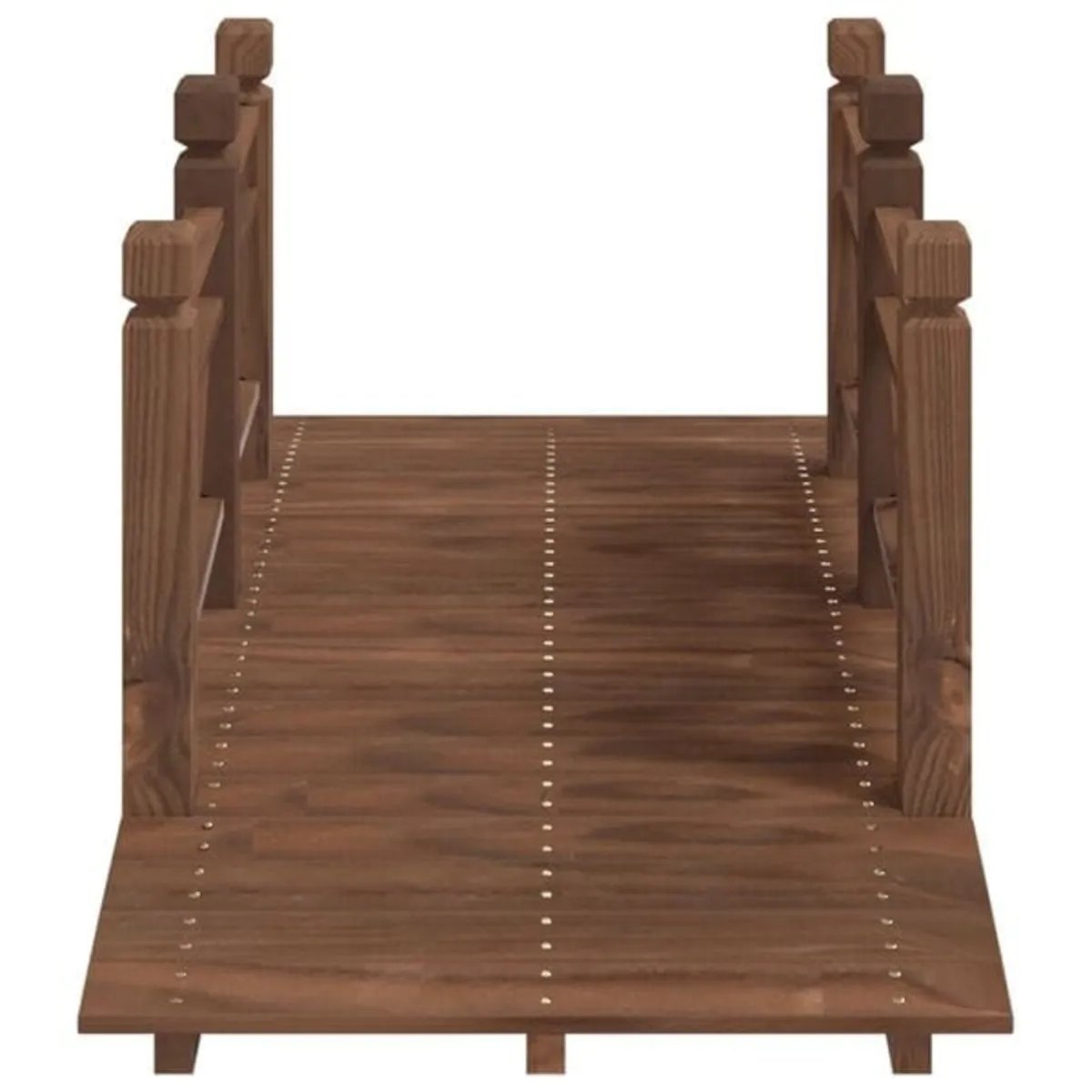 Garden Bridge with Railings 150x67x56cm Solid Wood - Image 3