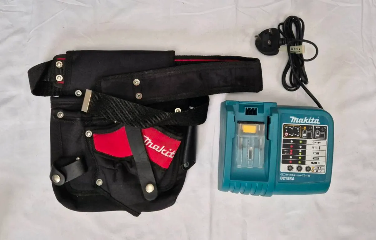 Makita LXT bag, belt, charger - Image 2