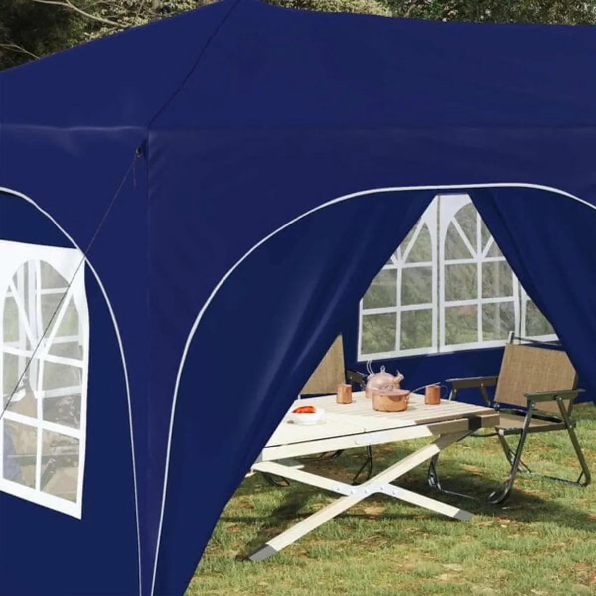 Pop-up Party Tent 574 x 289 x 245 cm Blue Oxford F - Image 2