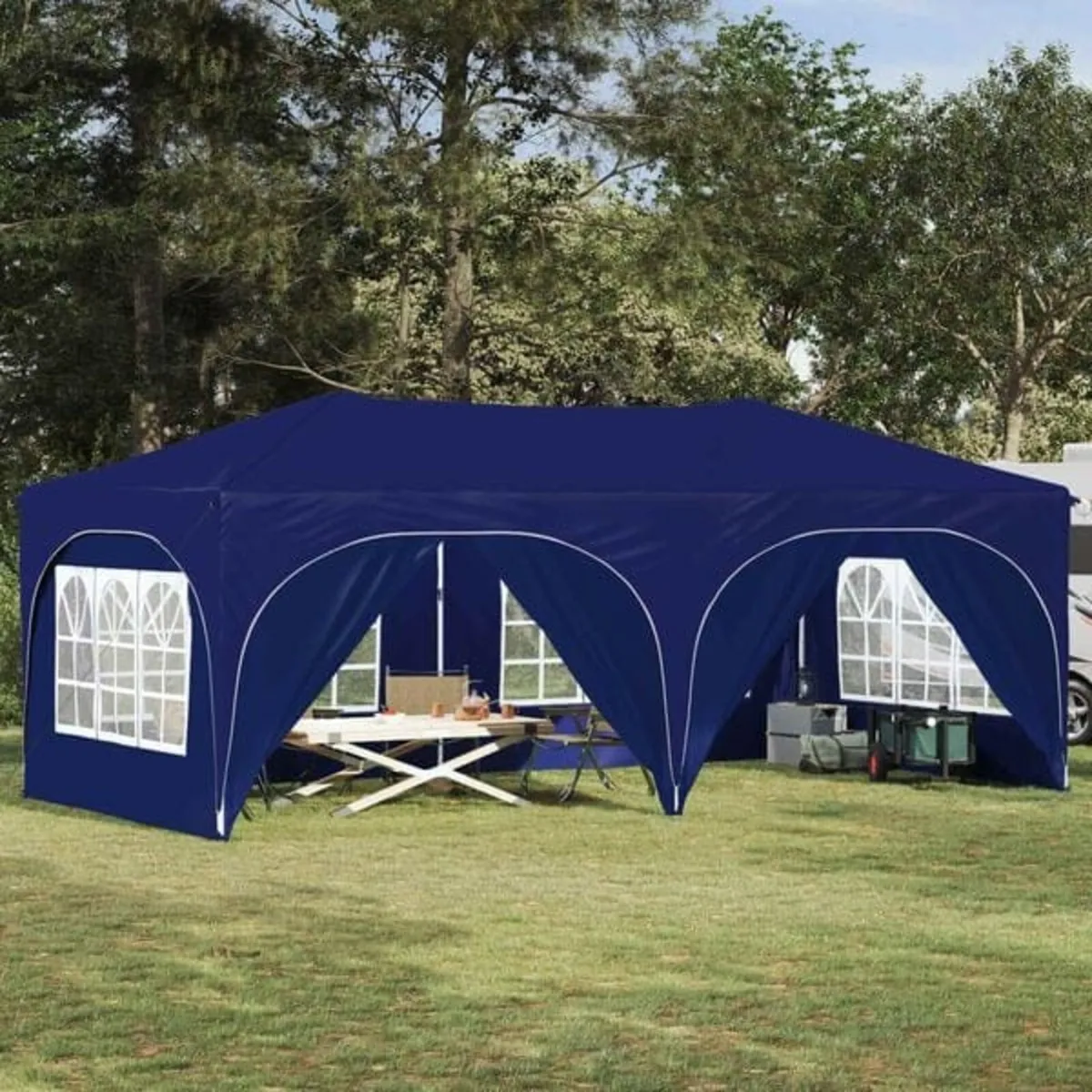 Pop-up Party Tent 574 x 289 x 245 cm Blue Oxford F - Image 4