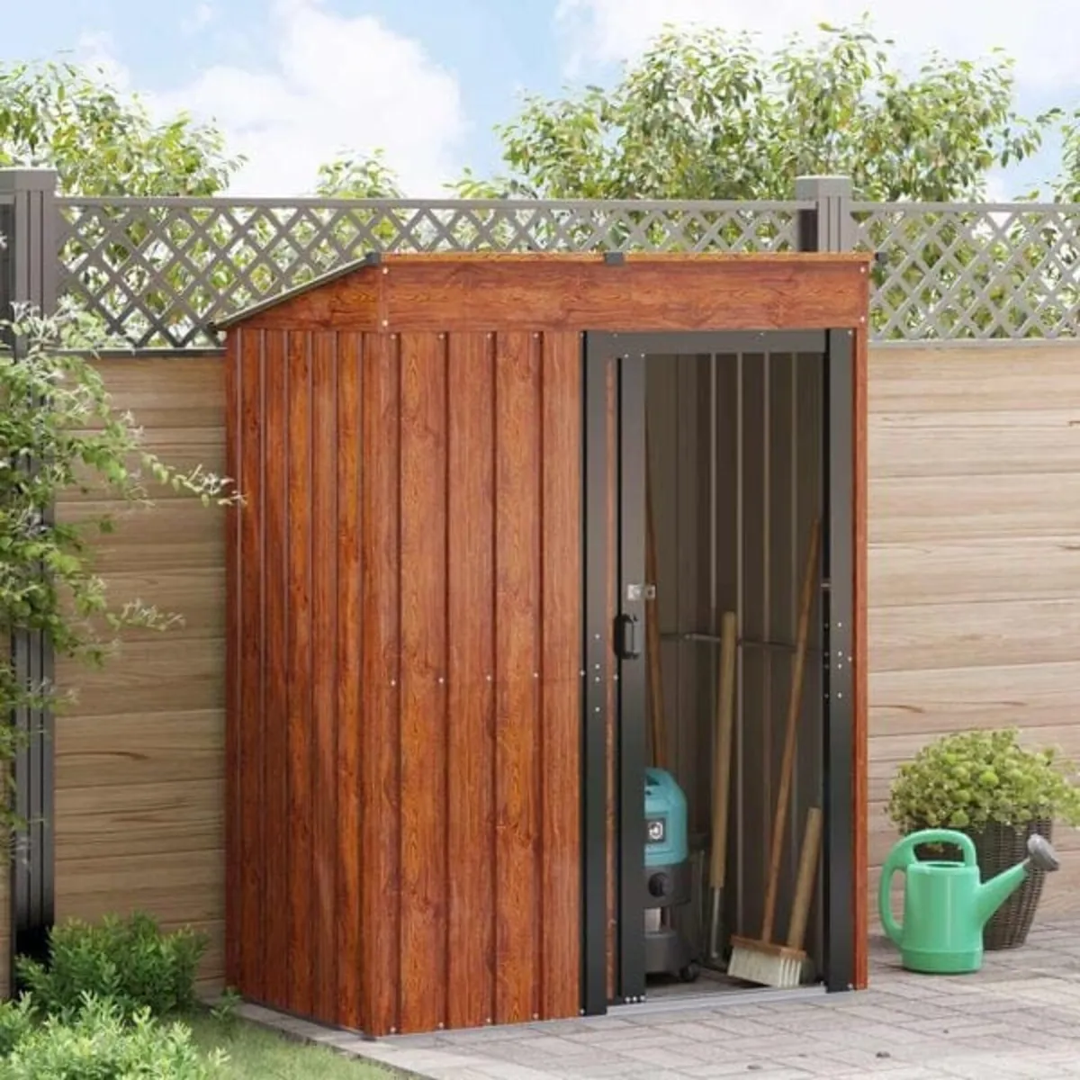 Garden Sheds Brown 137 x 81 x 180 cm Metal

Descri - Image 3