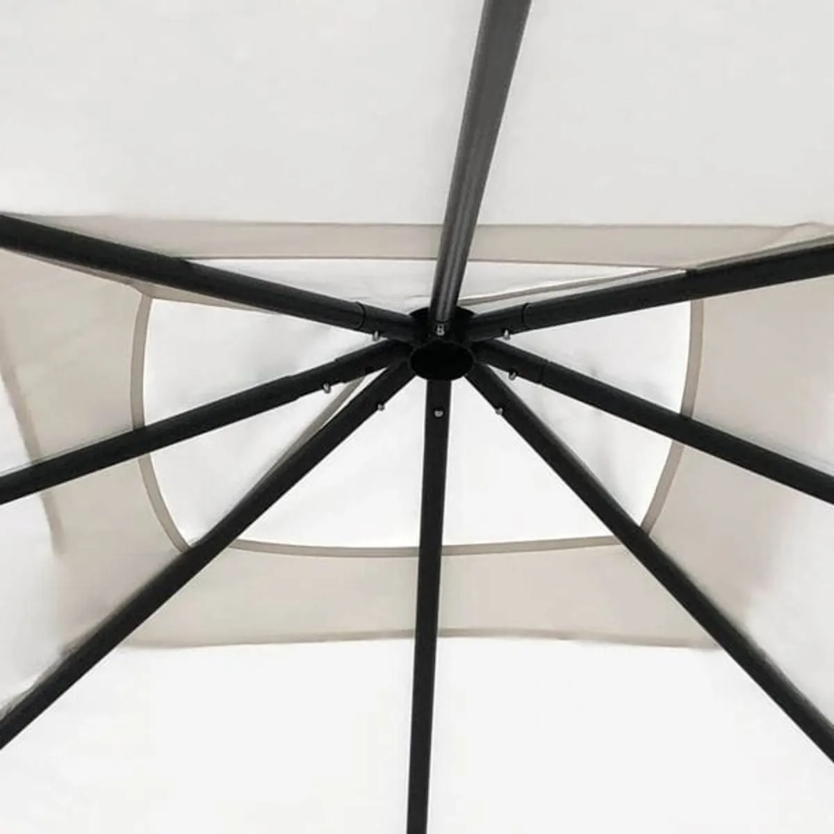 Gazebo with Post Covers 3x3x2,6 m Cream 160 g/m² - Image 3