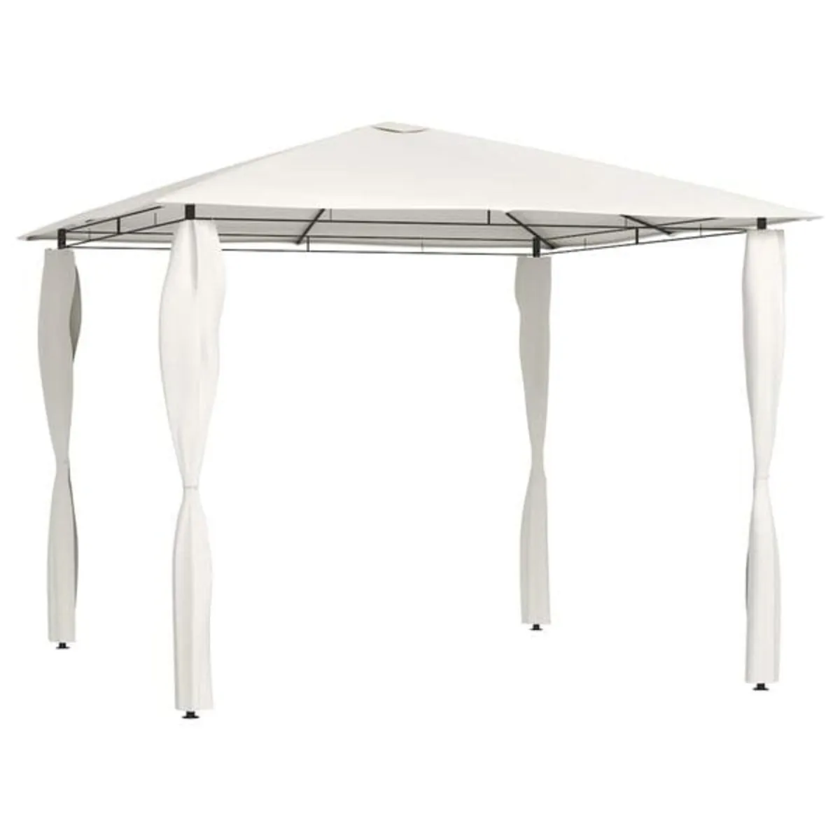 Gazebo with Post Covers 3x3x2,6 m Cream 160 g/m² - Image 1