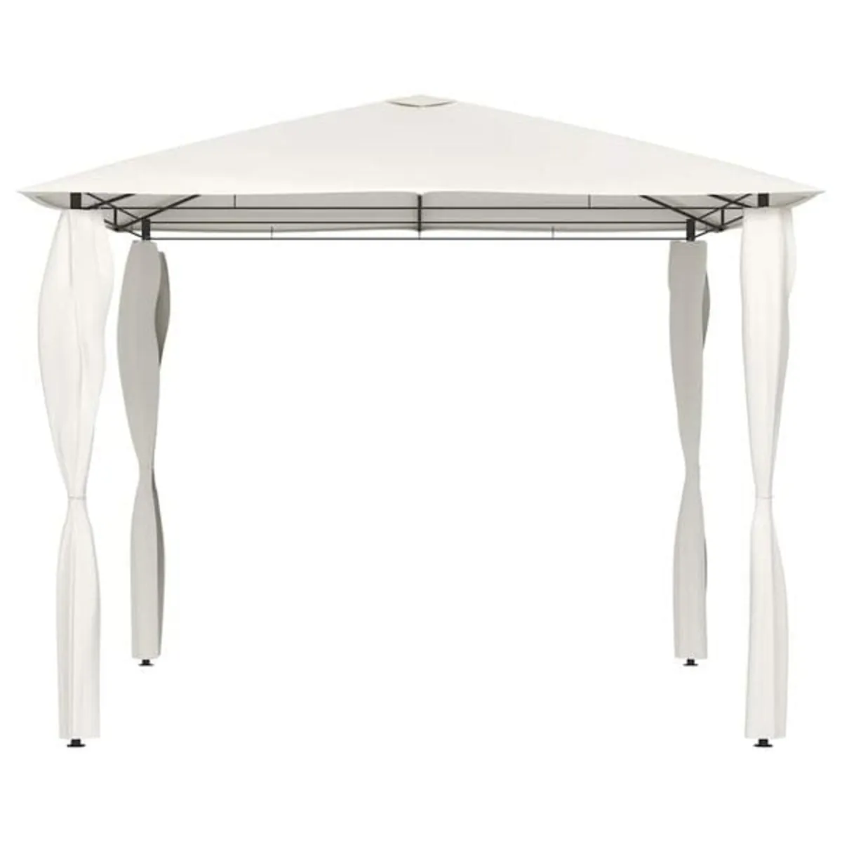 Gazebo with Post Covers 3x3x2,6 m Cream 160 g/m² - Image 2