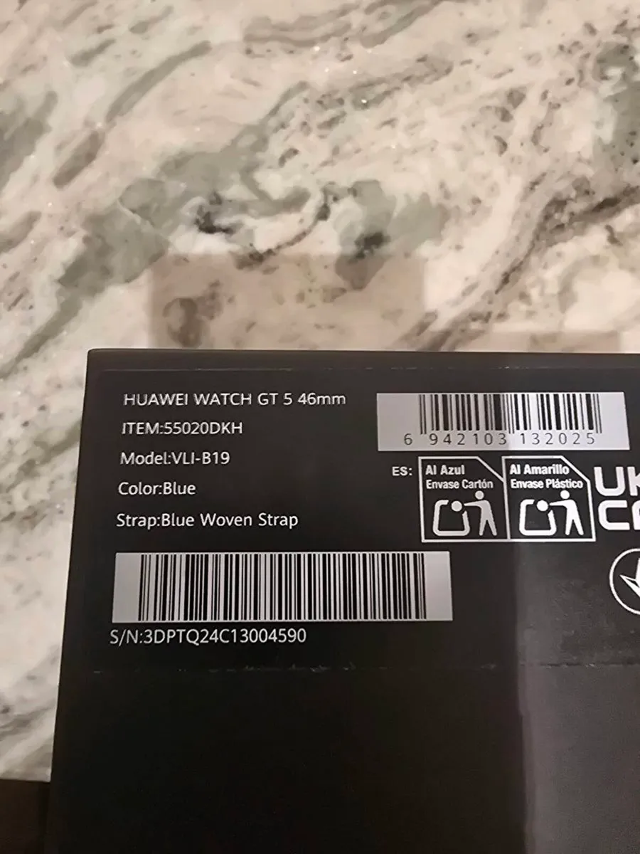 HUAWEI Watch GT 5 - Silver, Blue Woven Nylon Strap - Image 4