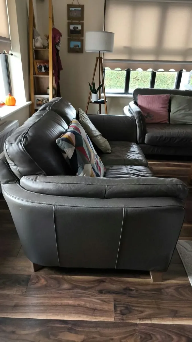 Two sofas, faux leather. Ez Living. - Image 4
