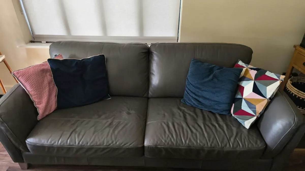 Two sofas, faux leather. Ez Living. - Image 2