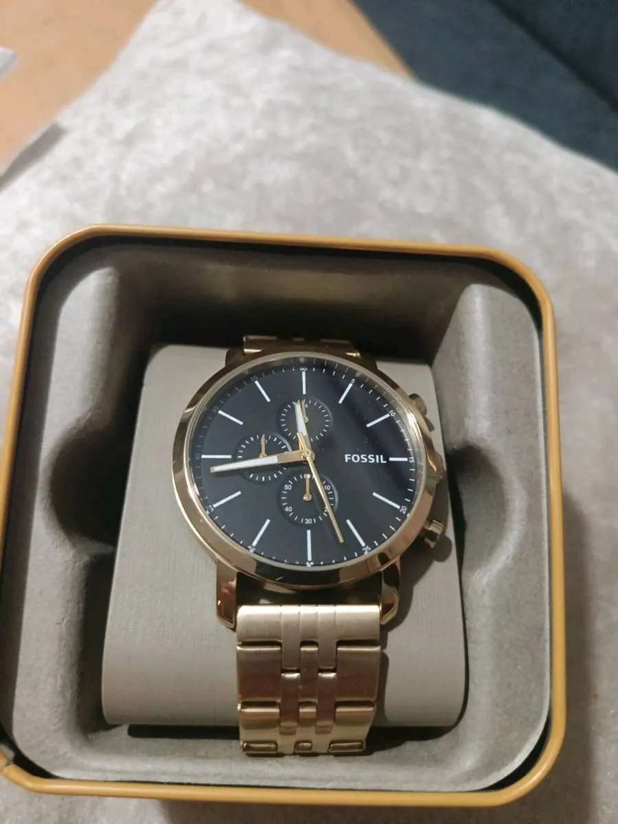 Fossil Men's Luther Chrono Gold Stainless Steel Wa - Image 3