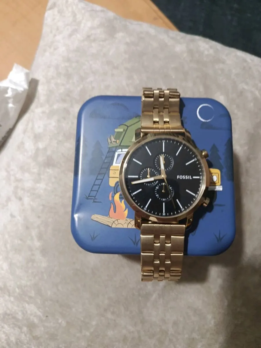 Fossil Men's Luther Chrono Gold Stainless Steel Wa - Image 4
