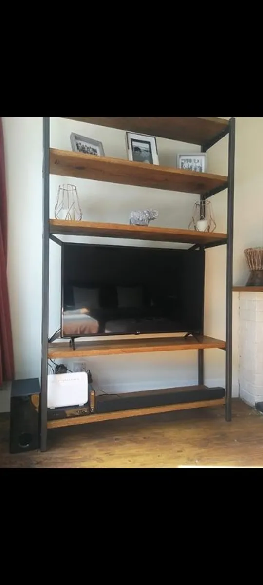Handmade Industrial Shelving or TV Unit. Reclaimed Timber - Image 4