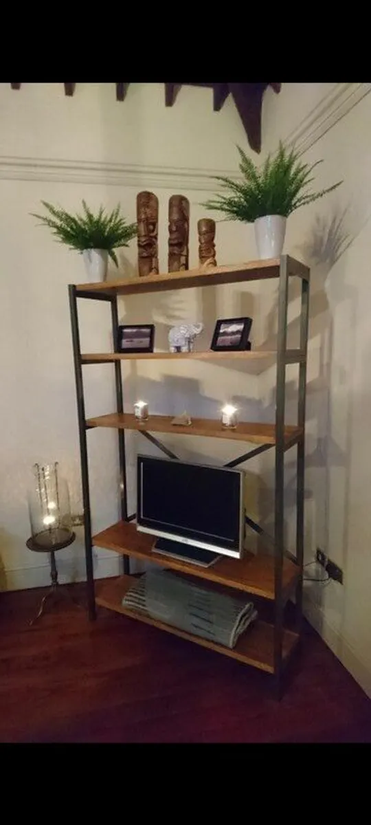 Handmade Industrial Shelving or TV Unit. Reclaimed Timber - Image 2