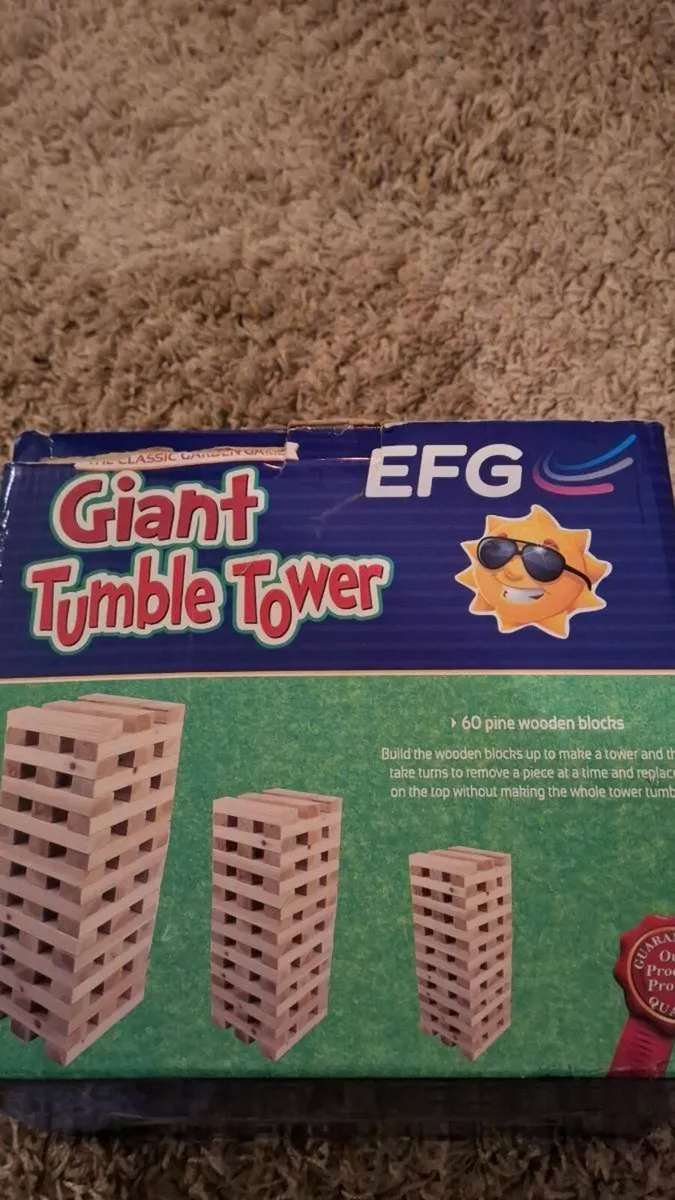 Giant jenga style block game - Image 1