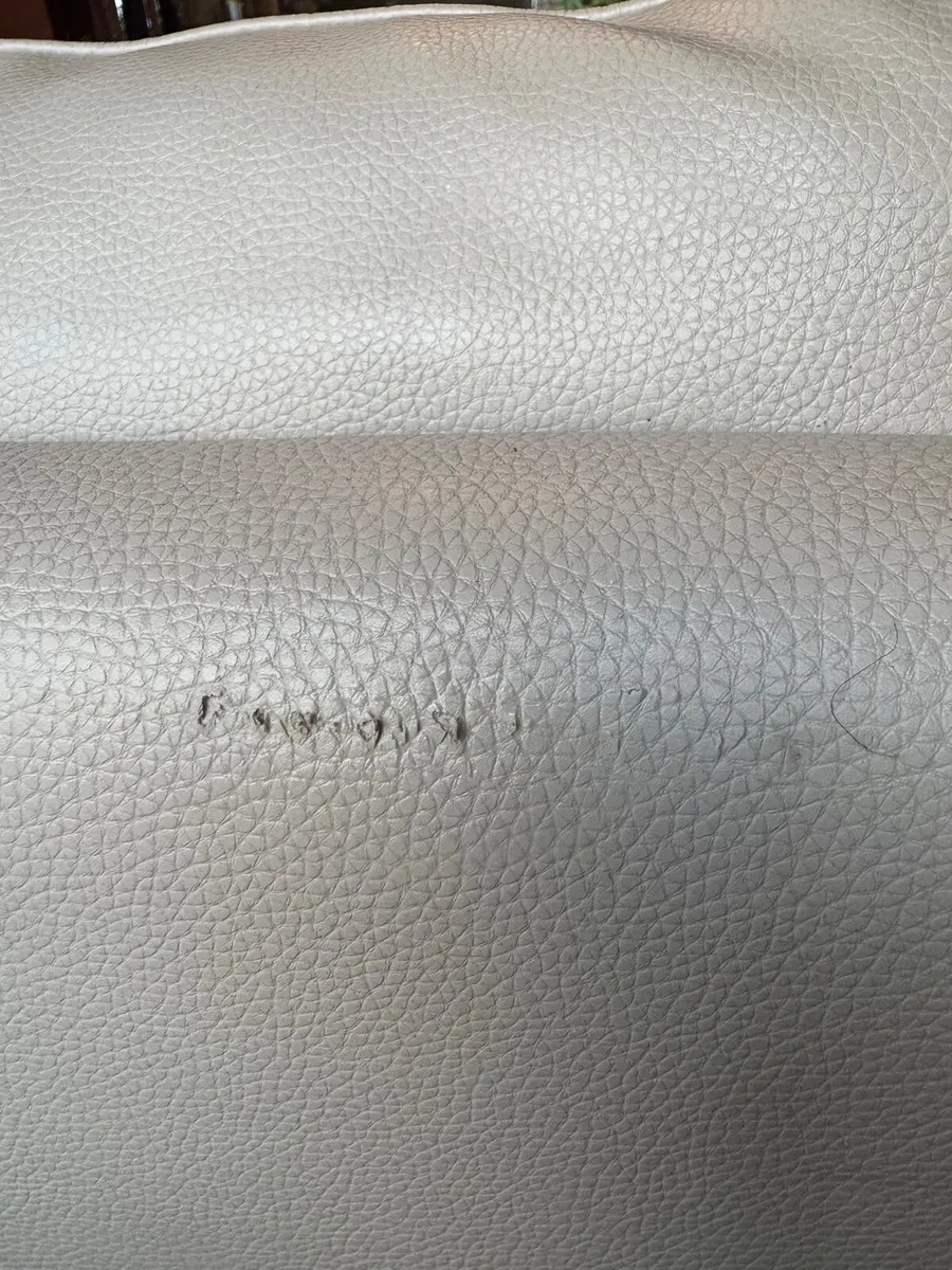Light Grey leather sofa - Image 2