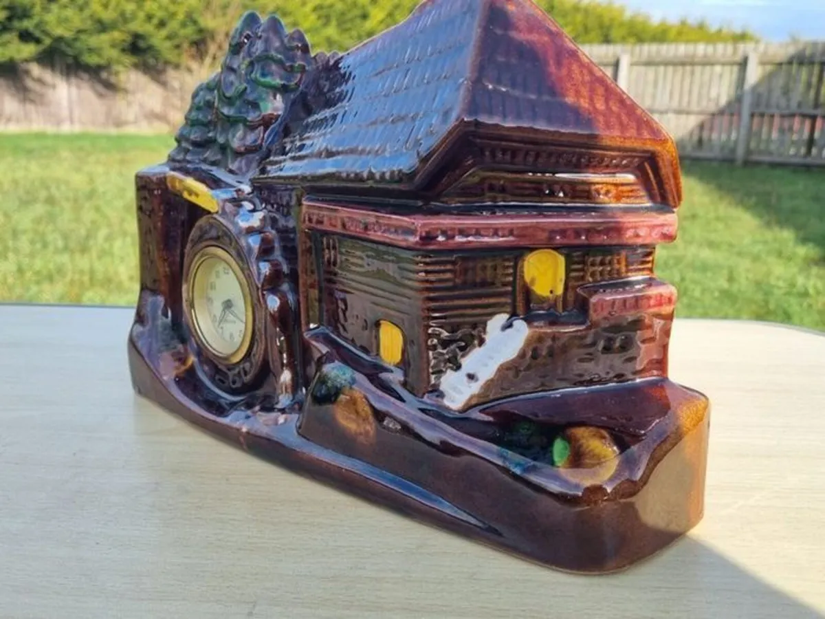 Vintage German Ceramic Mantel Clock - Image 3