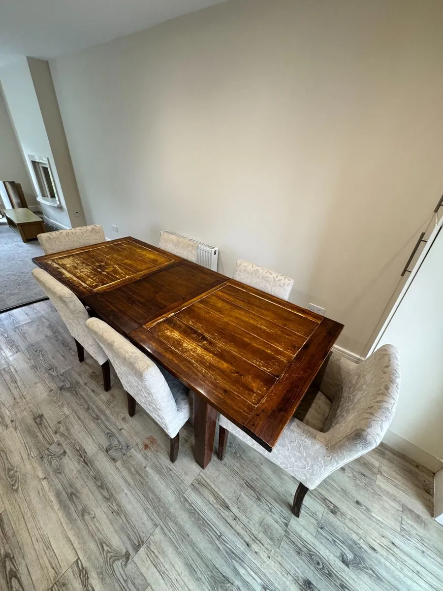 Solid Wood Extendable Dining Table - Image 1