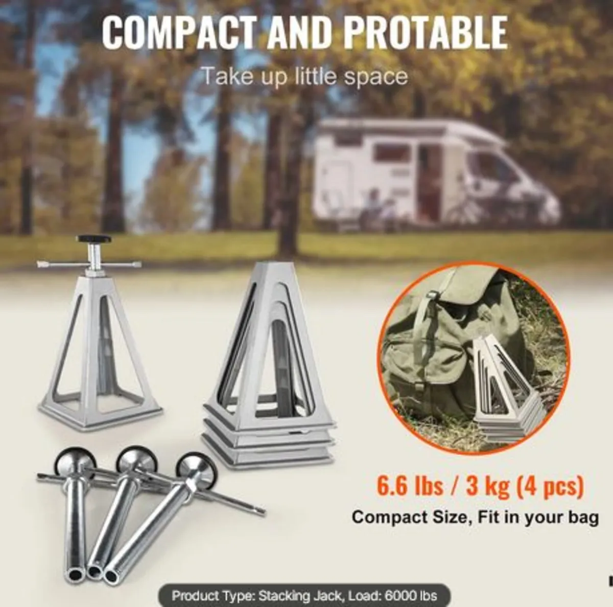 R RV Stabilizer Jacks, 4 Pack Aluminum RV Leveling - Image 4