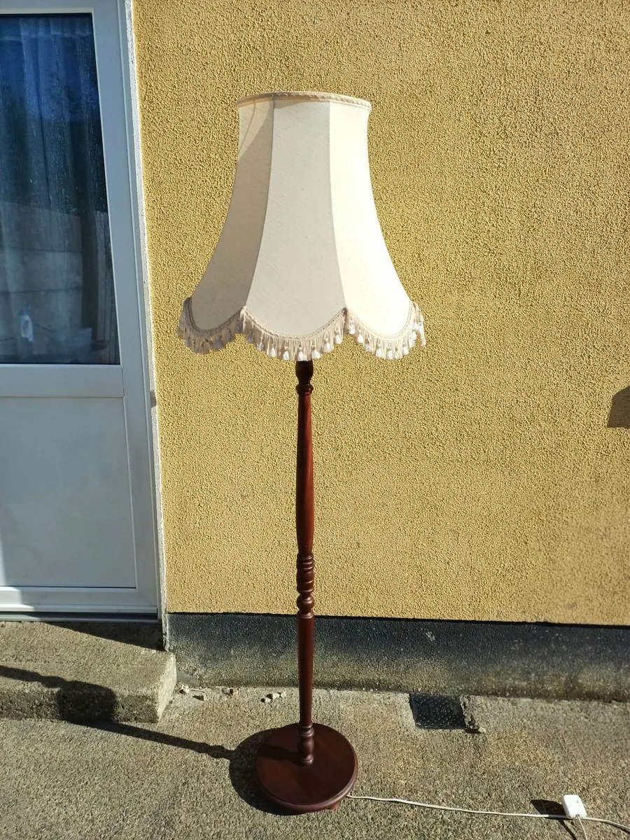 Vintage Mahogany Floor Lamp - Image 2
