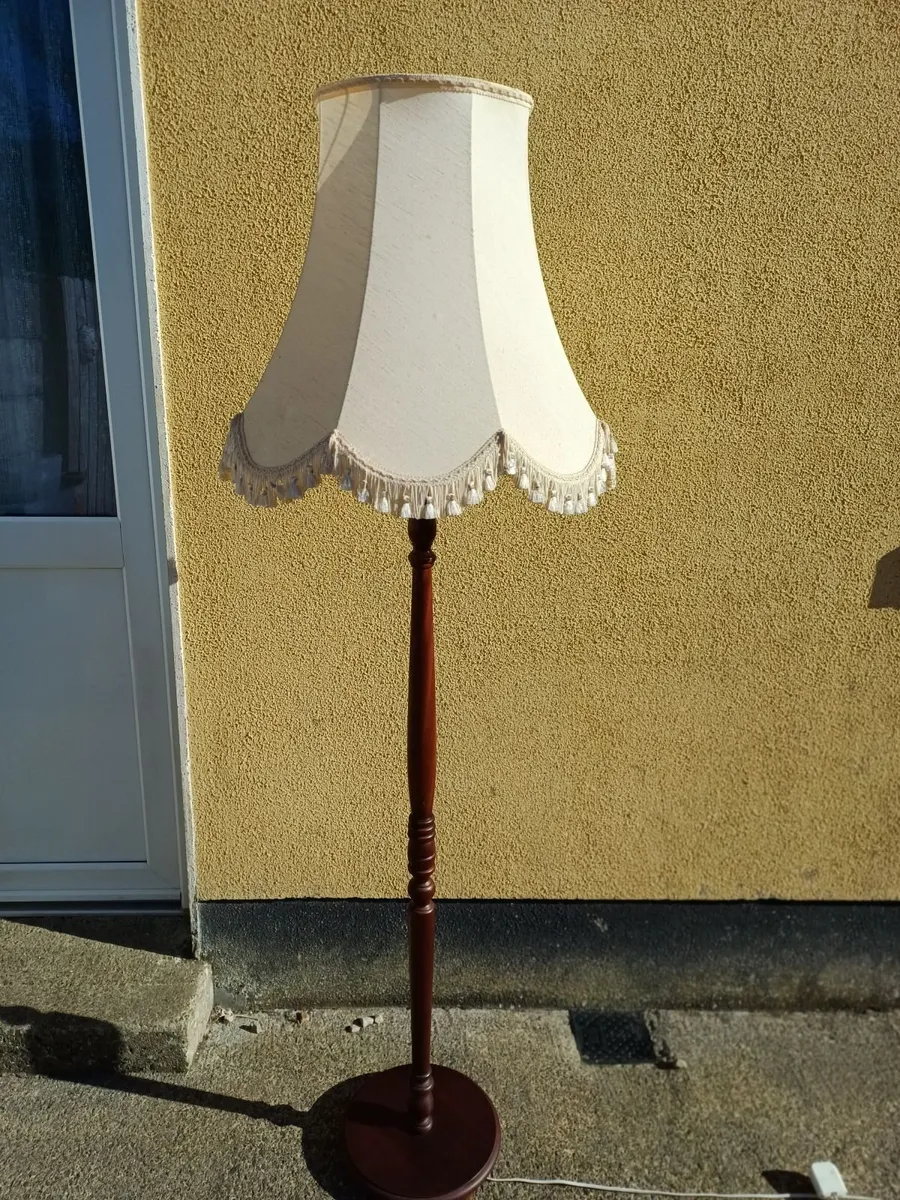 Vintage Mahogany Floor Lamp - Image 1