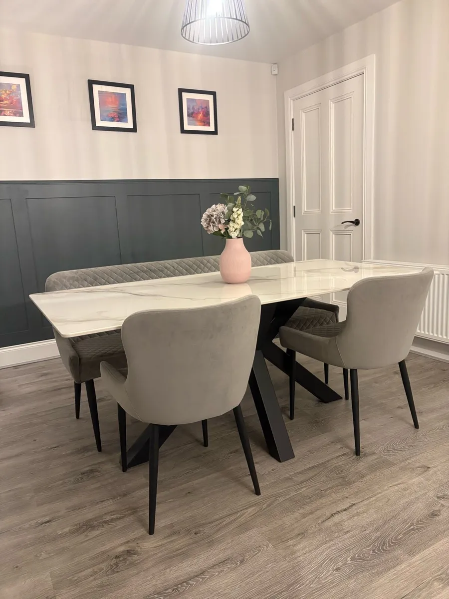Table , 2 chairs and bench - Image 3