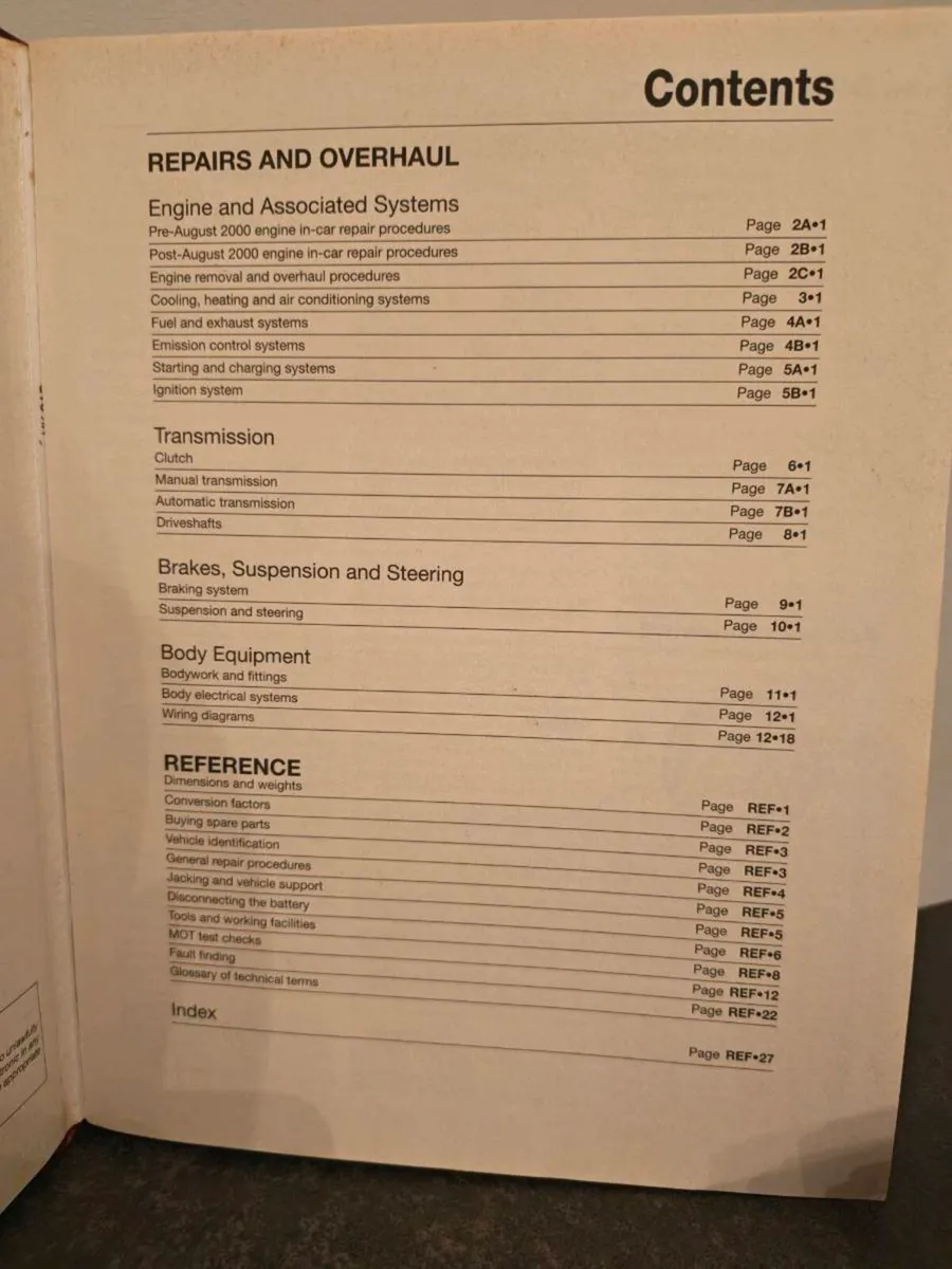 Toyota Avensis Haynes Manual - Image 4