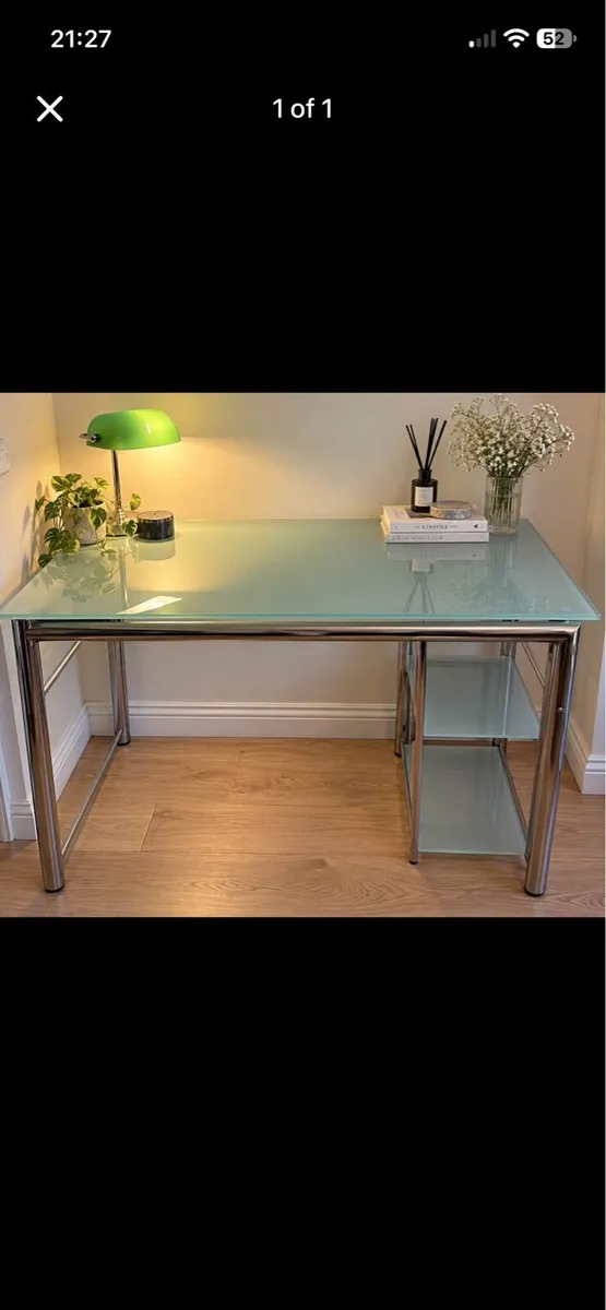 Oslo glass writing desk - Image 1