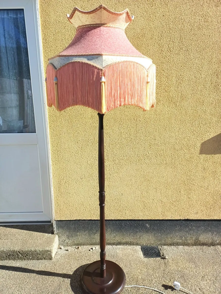 1940/50s  Mahogany Floor Lamp - Image 2