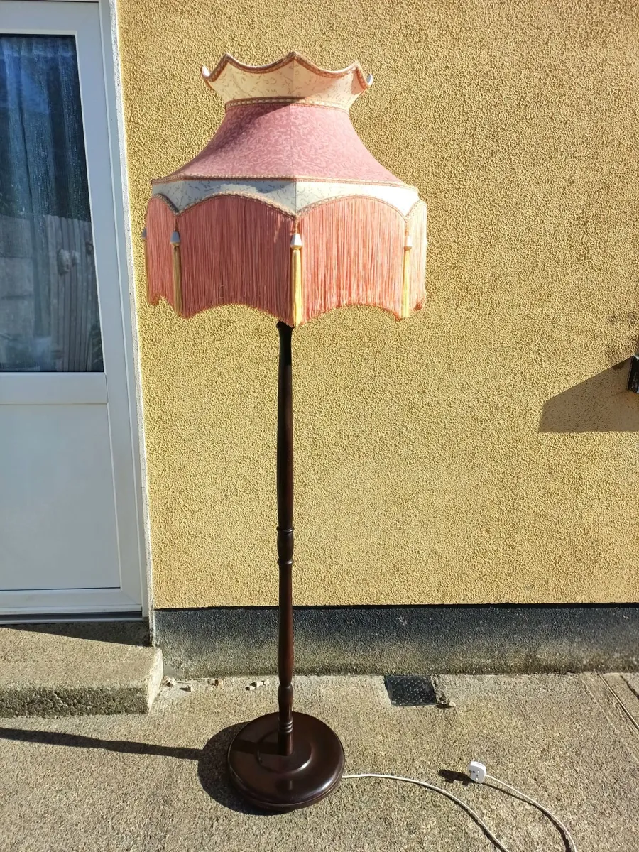 1940/50s  Mahogany Floor Lamp - Image 1