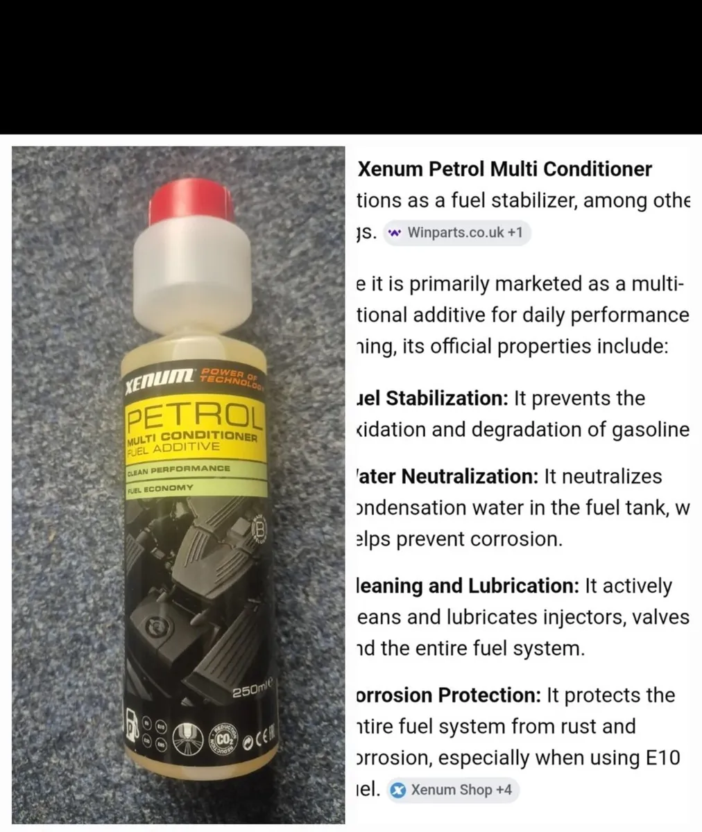 Petrol ⛽️ conditioning unto  24 munth storage
