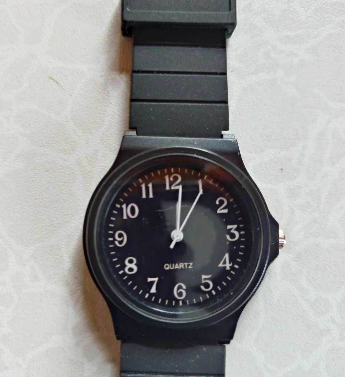 Black Face Plastic Watch (little Use). - Image 1