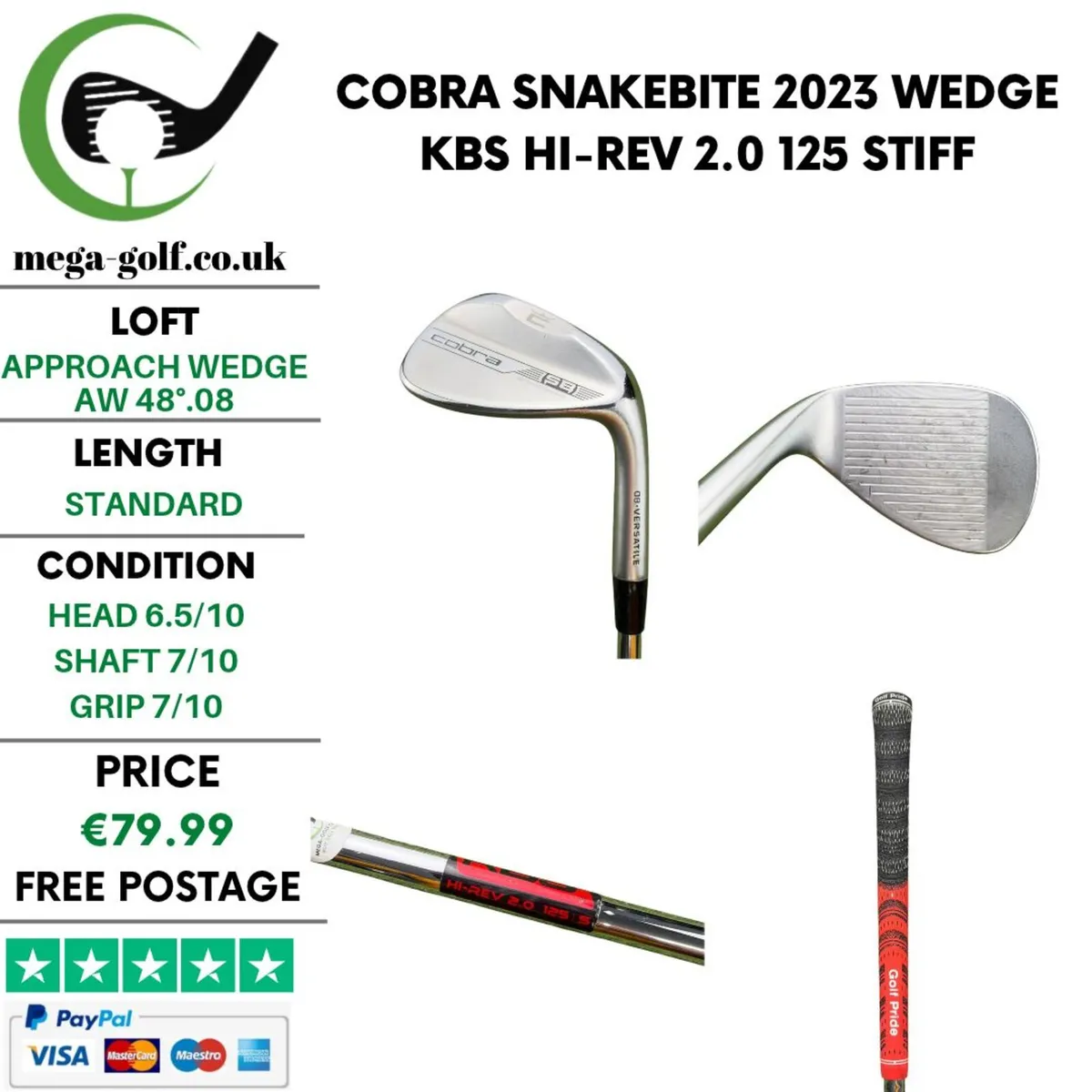 Cobra Snakebite 2023 Wedge Aw 48°.08 / Stiff - Image 1