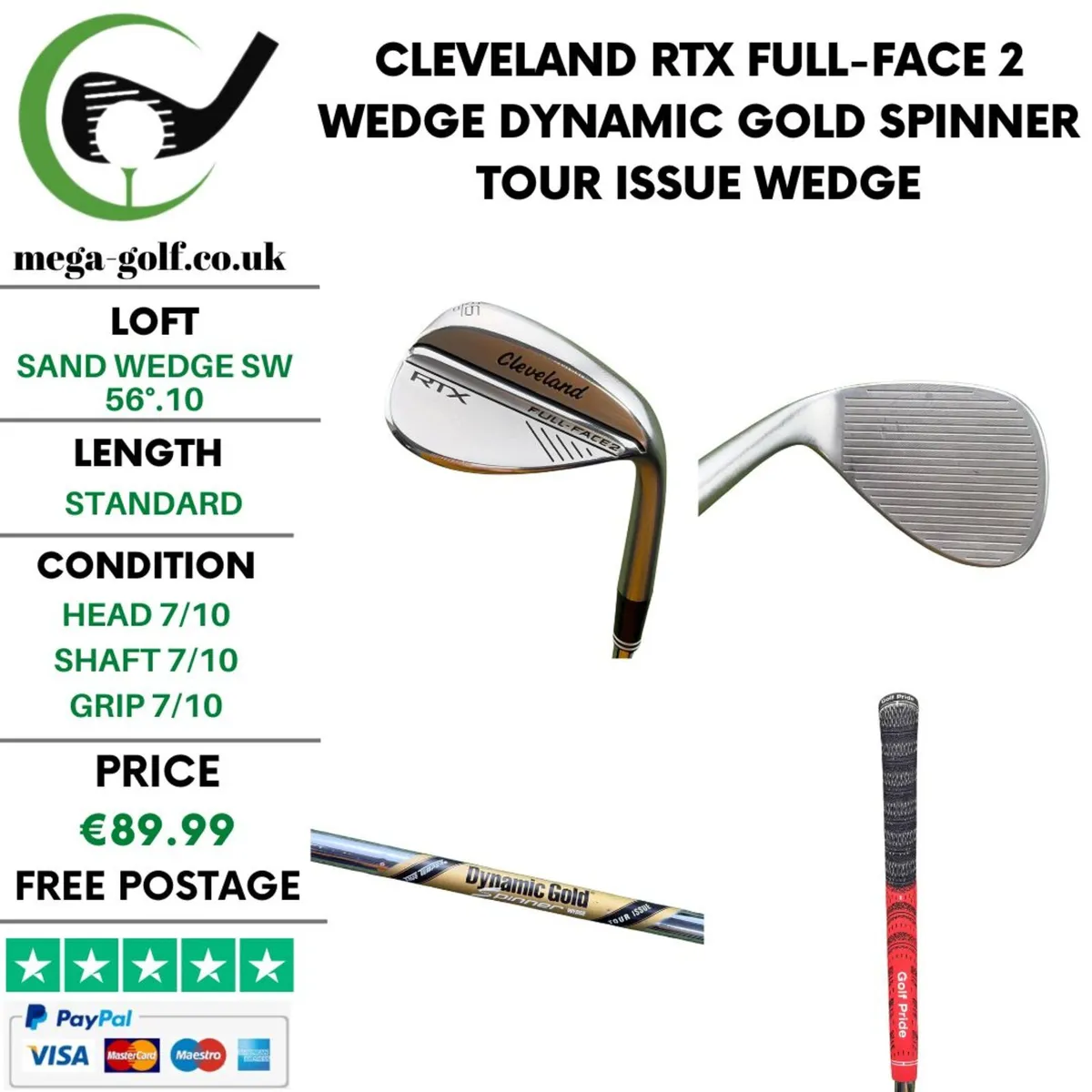 Cleveland RTX Full-face 2 Wedge Sw 56°.10 / Wedge - Image 1