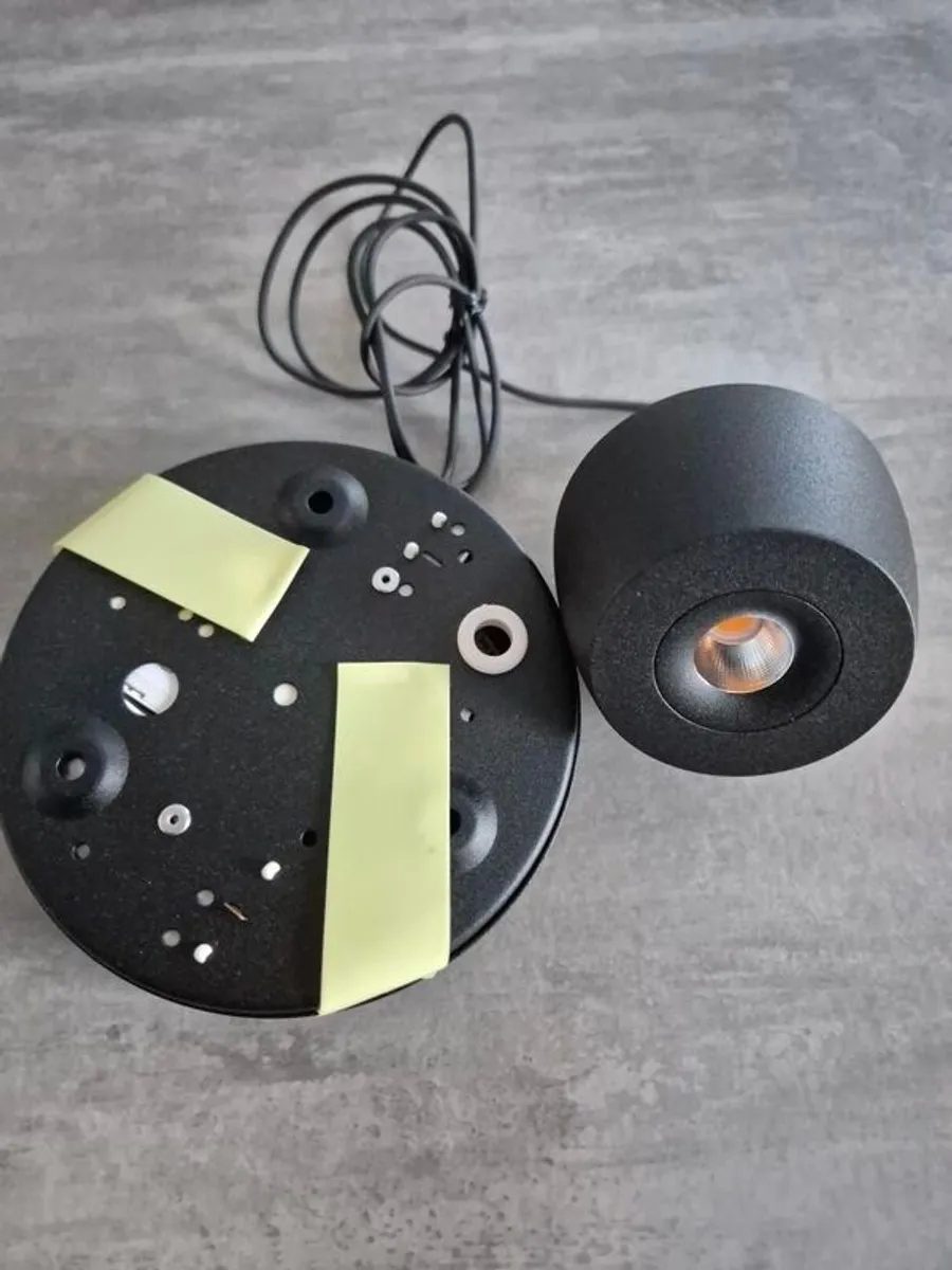New Set of 4 Intra Lighting Biba Edgy LED Pendant Lights Matte Black Designer - Image 2