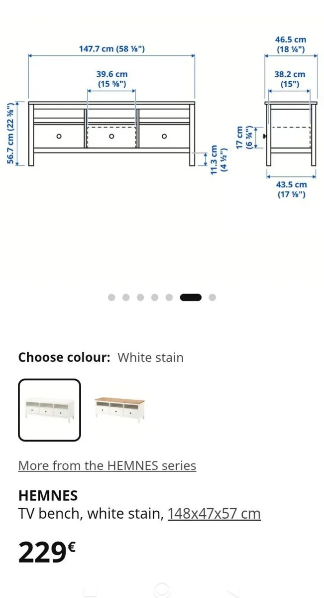 Quality Solid Tv Unit Bench - Image 3