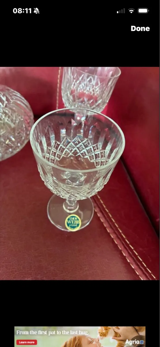 Vintage Thos Webb Decanter & Glasses Set - Image 3