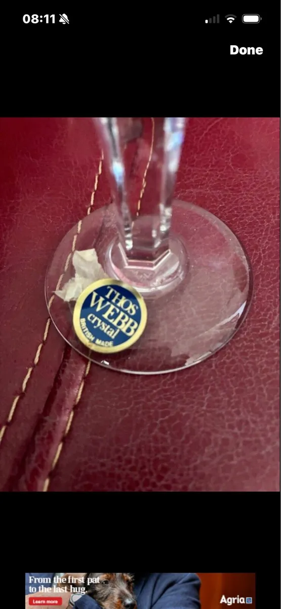 Vintage Thos Webb Decanter & Glasses Set - Image 4