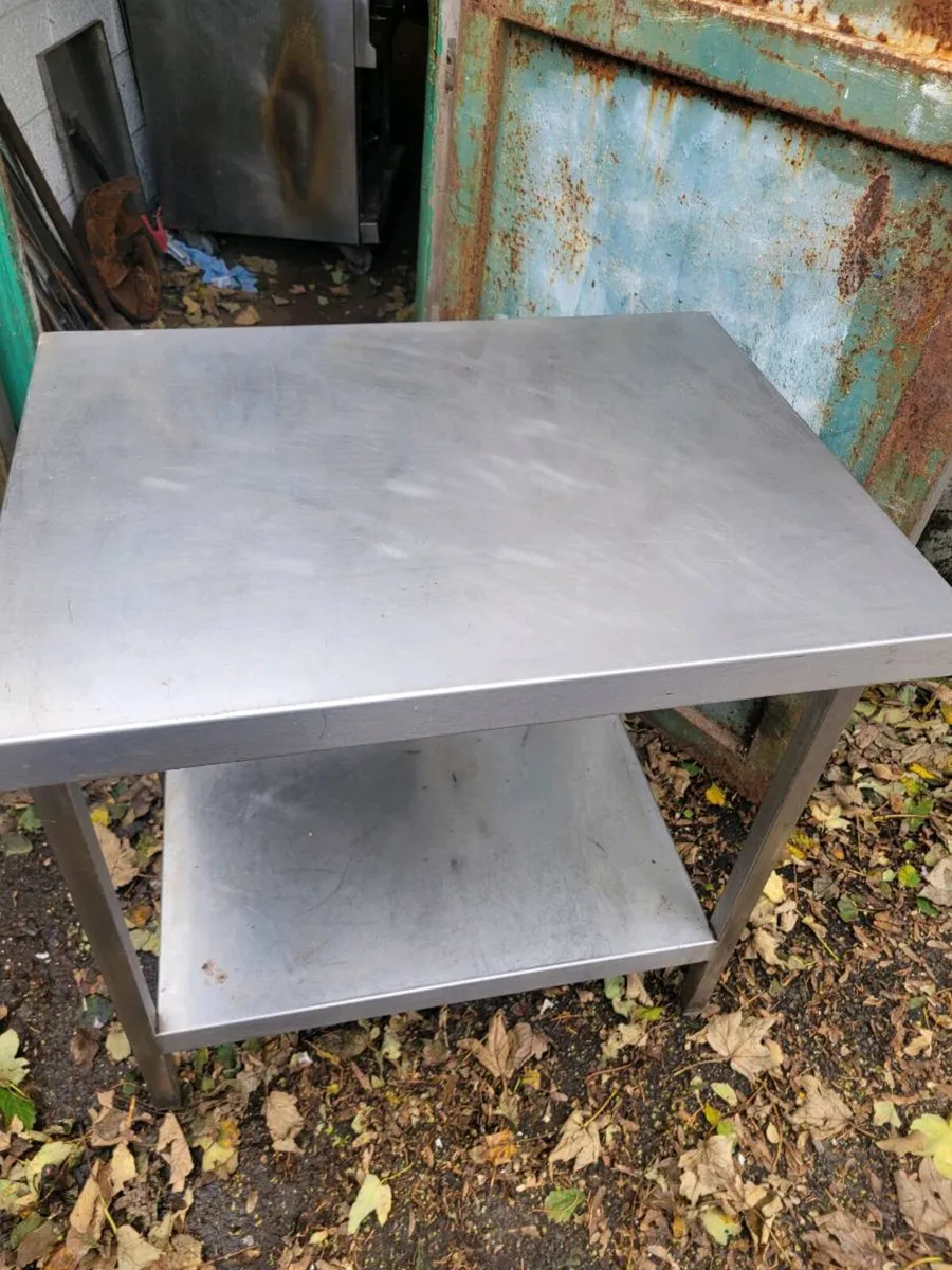 Table Stainless Steel Shelved - Image 3