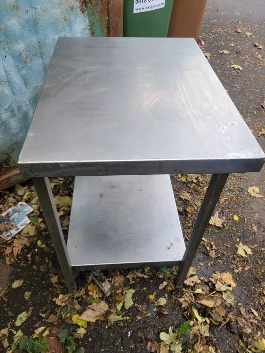 Table Stainless Steel Shelved - Image 4