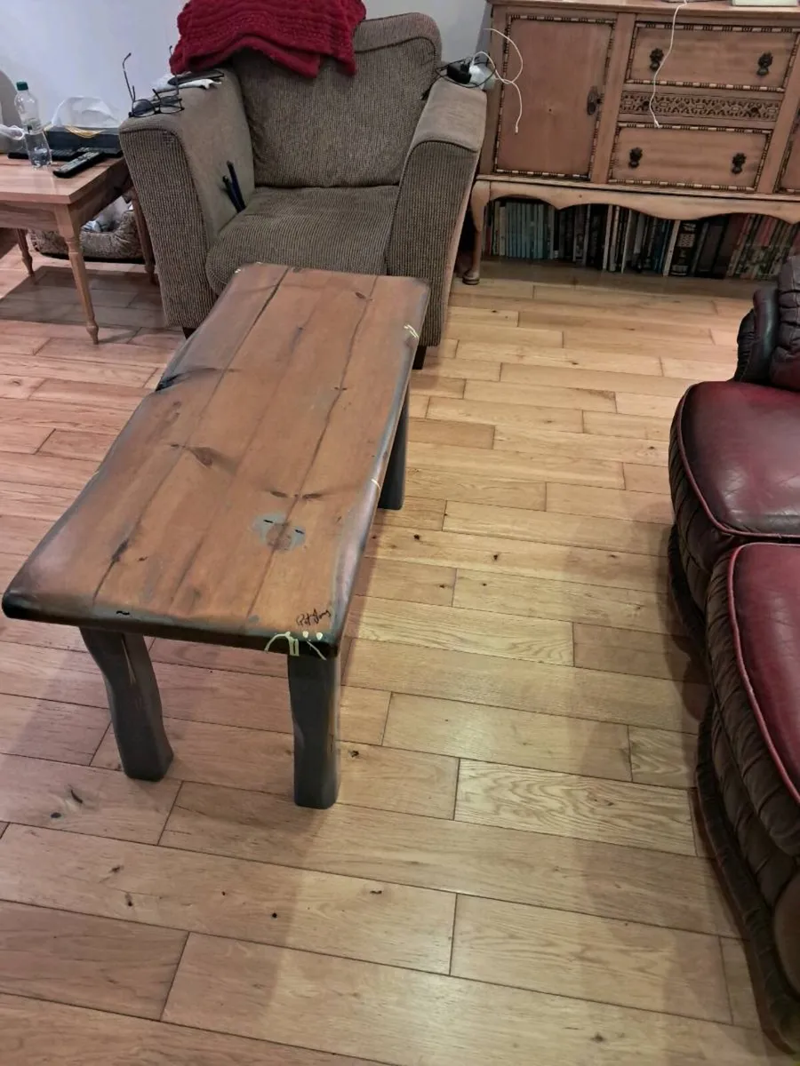Hand made coffee table from recycled wood - Image 4