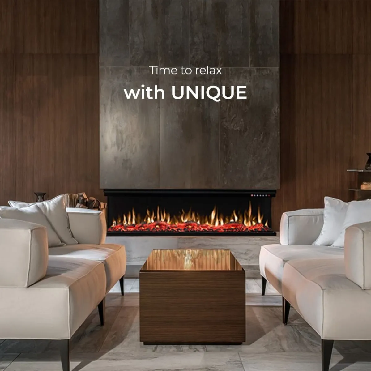 65" 3 sides elctric fireplace. FREE delivery - Image 3